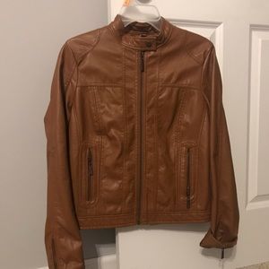 Cognac leather jacket